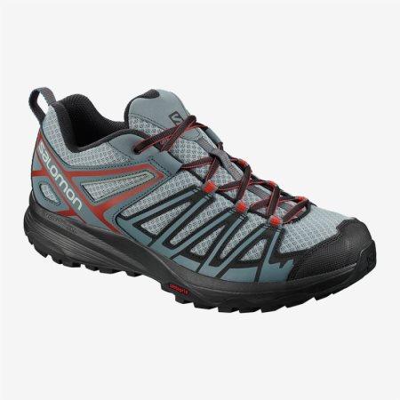 Salomon X CREST Mens Hiking Shoes Blue UK QRJM